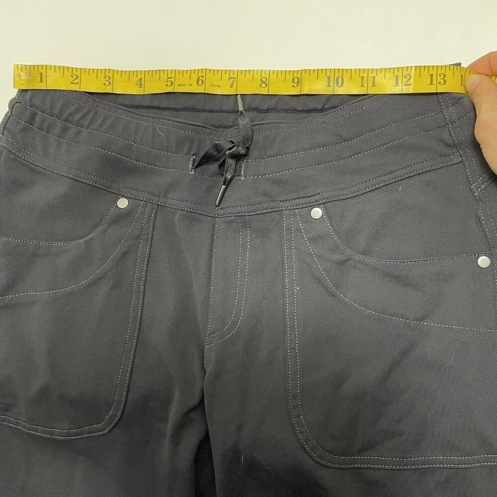 Kuhl Mova Cargo Pants Hiking Yoga Straight Women Size 6 Short Black Pocket Tie - Picture 9 of 12